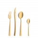 Set de 24 couverts Duna Mat Doré avec coffret en bois- Couverts Cutipol 