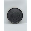Anthracite stoneware dessert plate ø 18 cm
