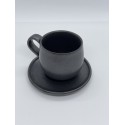 Tasse et soucoupe à Moka en grès 10 cL