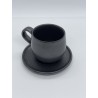 Tasse et soucoupe à Moka en grès 10 cL