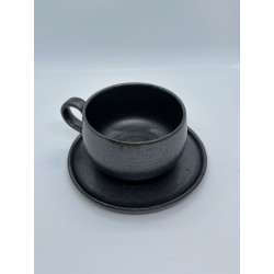 Tasse et soucoupe à Thé en grès 25 cL