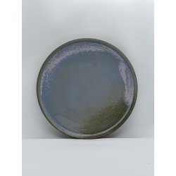 Assiette plate bleu pâle en grès ø 22,5 cm